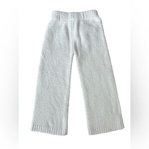Skims Sweatpants White Youth Girls Sherpa Knit Polyester Size 6/7
